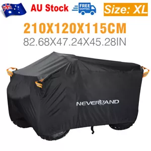NEVERLAND Waterproof ATV Quad Bike Cover XL Storage Dust Rain UV Protector Black - Picture 1 of 12