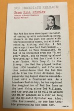 Tony Conigliaro 1964 Topps All Star Banquet Card Ex