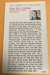 Tony Conigliaro 1964 Topps All Star Banquet Card Ex - Picture 1 of 3