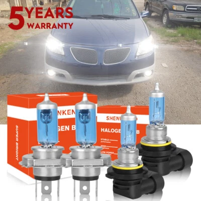 Faro halógeno LED haz alto/bajo + kit de luces antiniebla para Pontiac Vibe 2003-2007 2008 Foto 1 de 4