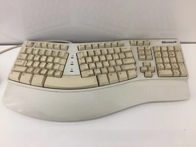 MICROSOFT NATURAL CURVE KEYBOARD ELITE X03-51763 PS2 WIRED X03-51764 Great - Image 1 of 4