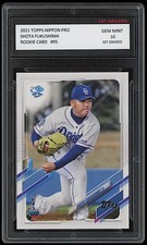 2021 Shota Fukushima Topps Nippon Pro 1st Graded 10 Chunichi Dragons Rookie