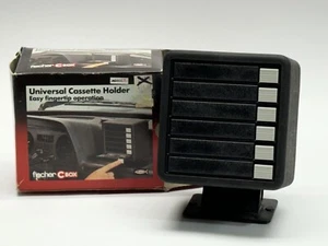 NEW Vtg Fischer CBox 6-Cassette Storage Caddy w Unused Self-Adhesive - GERMANY - Picture 1 of 21