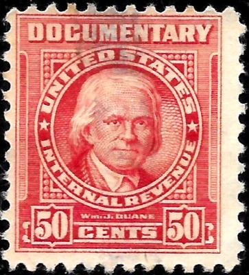 1954 USA US REVENUE Documentary 50C.  SC#R664 USED VF - Image 1 of 2