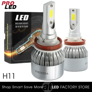 All-in-One H11 LED Headlight Bulbs COB High Low Beam Xenon White 80W 8000LM - Picture 1 of 11