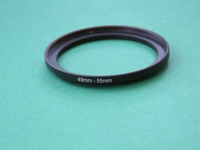 49mm-55mm 49-55 Stepping Step Up Male-Female Filter Ring Adapter 49mm-55mm  - Image 1 of 2