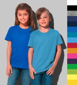 10er Pack Stedman Classic Kinder T-Shirt Crew Neck Baumwolle Casual Fit ST2200