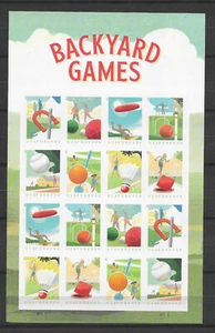 Scott #5634c IMPERFORATE (NO DIE-CUT) Backyard Games Pane of 16, MNH-SOLD OUT - Picture 1 of 1