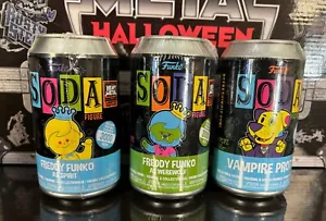 Funko Soda 2023 Heavy Metal Blacklight Freddy Werewolf, Spirit & Vampire Proto - Picture 1 of 5