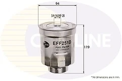 Fuel Filter  To Fit Honda CR-V 05->06, Toyota Auris 06->18, Auris Van 13->18, Av - Image 1 of 1