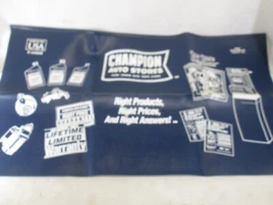 Vintage 1970's Champion Auto Stores blue mechanics fender cover protector - Picture 1 of 6