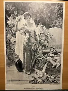 Antik Illustration Kunstdruck Holzschnitt Favoriten Cnard Kiesel Portrait 1893 - Bild 1 von 10