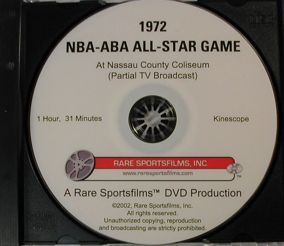 1972 NBA-ABA All-Star Game TV Broadcast - Erving vs Wilt on DVD! - Image 1 of 1