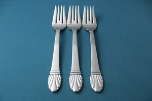 3 Salad Forks Gorham ADRIA GLOSSY 18/8 Stainless Japan 7" - Picture 1 of 5