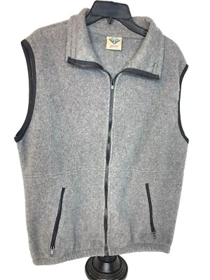 Chaleco Timberline gris polar para hombre talla mediana bolsillos con cremallera completa Foto 1 de 4