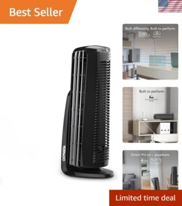 Duo Small Room Tower Air Circulator Fan, Black, 14 In. - Picture 1 of 7