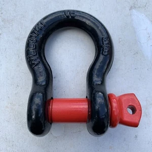 Omega Schäkel 5/8 Zoll WLL 3 1/4 T rot-schwarz Auto Anhänger Camper Garten Haus - Picture 1 of 5