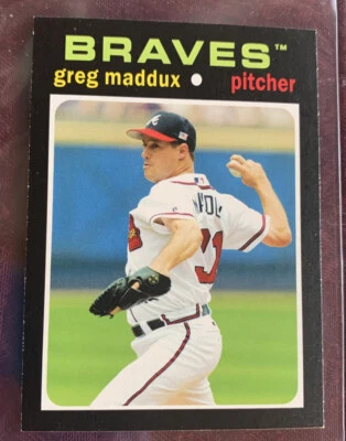 Greg Maddux 2013 Topps Update 1971 Topps Mini Card #TM-24, Atlanta Braves HOF’er - Image 1 of 2