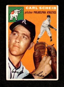 1954 Topps CARL SCHEIB Philadelphia Athletics Pitcher #118 - Imagen 1 de 2