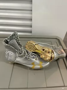 Under Armour Highlight MC LE Football Cleats Silver Gold Mens Size 13 - Picture 1 of 7