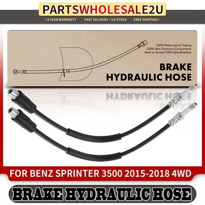 2pcs Rear L&R Brake Hydraulic Hose for Mercedes-Benz Sprinter 3500 2015-2018 4WD - Image 1 of 4