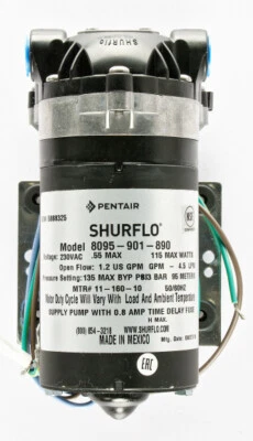 SHURFLO TO FIT PROCHEM ASHBYS NINJA SHURFLO WATER PUMP 135PSI 240V 8095- 901- 890 CARPET Cleaning machine