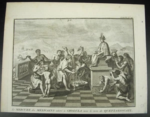 Claude Dubosc Le Mercure des Mexicains adoré à Cholula Quetzalcouatl 1720 Mexico - Foto 1 di 3