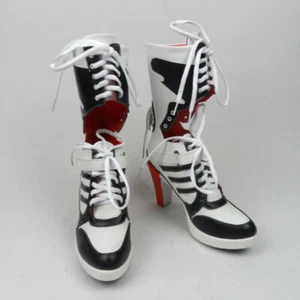Suicide Squad Harley Quinn Cosplay Boots High Heels Shoes Halloween COS Props - Picture 1 of 10