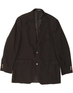 DOCKERS Mens 2 Button Blazer Jacket UK 42 XL Black Polyester AD01 - Picture 1 of 4