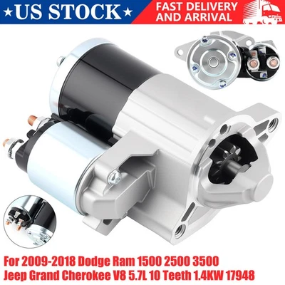 Starter Motor For 2011-2023 Dodge Durango 09-10 Dodge Ram 1500 2500 3500 Pickup Foto 1 de 4