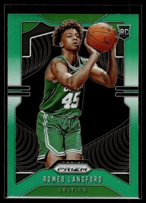 Romeo Langford 2019-20 Panini Prizm Green Prizm Card #260 - Image 1 of 2