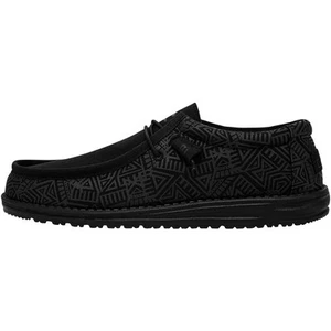 Hey Dude Herren Wally Stretch Total Schwarz Größe 8 | Herren Halbschuhe - Bild 1 von 10