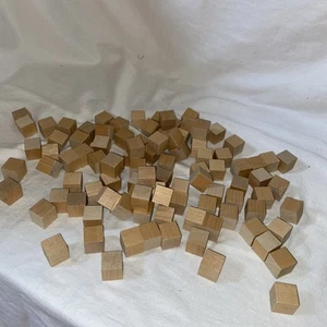 100 Three Fourths Inch Wooden Cubes For Volume Lessons - Picture 1 of 3