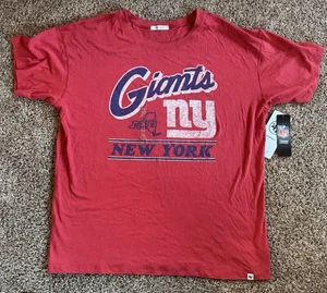 New York Giants NFL Team Apparel | ‘47 Short Sleeve Red T-Shirt Women’s L | NWT - Picture 1 of 8