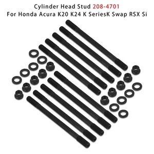 Cylinder Head Stud 208-4701 For Honda Acura K20 K24 K SeriesK Swap RSX Si - Picture 1 of 13