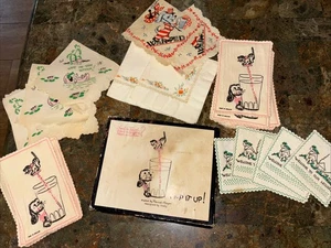25 Vtg Various Bar Items MOP-UPS FREUND-MAYER NAPKINS/TOWELS COASTERS ENGLAND ++ - Picture 1 of 11