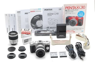 Pentax Q10 12.4MP Spiegellose Kamera Doppelzoom Kit Silber Near Mint aus Japan - Bild 1 von 4