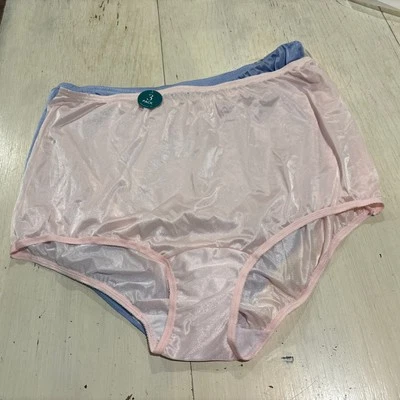 Bragas Vanity Fair para mujer 3XL de nailon 3 pares: rosa, azul, marfil ~ bragas de abuela Foto 1 de 4