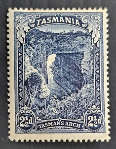 1900 Tasmania Australia 2.5d Indigo Pict Stamp P14 WMK Multi TAS Mint Cat £26 - Picture 1 of 2