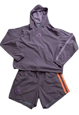 Adidas Hoop York City Shorts Jacket Set Women’s Size L/XL Purple Hooded - Image 1 of 4