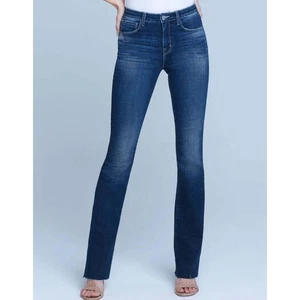 Jeans dritti L'Agence Ruth vita alta misto cotone in Atwood donna 32 - Foto 1 di 10