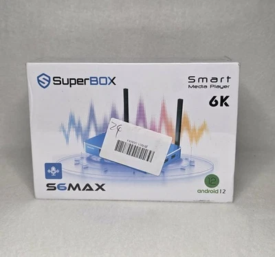 SuperBox S6 Max 6K Android 12 Streaming Media Player Factory Sealed 64GB - Image 1 of 4
