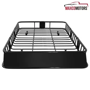 Roof Rack Fits 64" Extendable Steel Luggage Cargo Carrier Top Basket SUV Truck - Picture 1 of 6