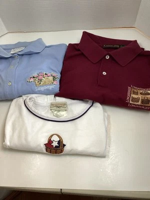 3 Longaberger 1) Camiseta Homestead 2) Polo Crystal Springs 3) Polo Cross Creek Foto 1 de 4