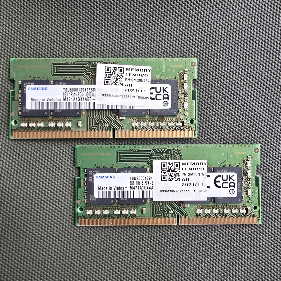 RAM SO-DIMM DDR4 3200MHZ PC4-25600 CL22 1.2V 2x8GB SAMSUNG M471A1K43EB1-CWE - Immagine 1 di 1