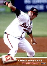 2009 Danville Braves Grandstand #22 Chris Masters Marietta Georgia Baseball Card