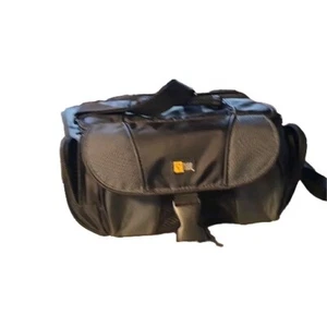 Bolso para cámara de video Case Logic correa de hombro ajustable negro con interior azul - Imagen 1 de 9