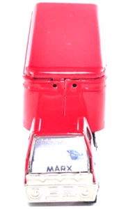 Vintage Louis Marx 1950s Tin Postal Truck – Japan Tinplate Static Toy Red Cream - Picture 1 of 24