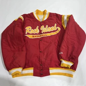 Vintage Delong USA "Rock Island Baseball" Bomberjacke Chiefs Farben Xl - Bild 1 von 4