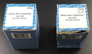 MARS ROUND RUN CAPACITOR 40/5 MFD 440 Vac 12286 Lot Of 2 Vh1 - Picture 1 of 7